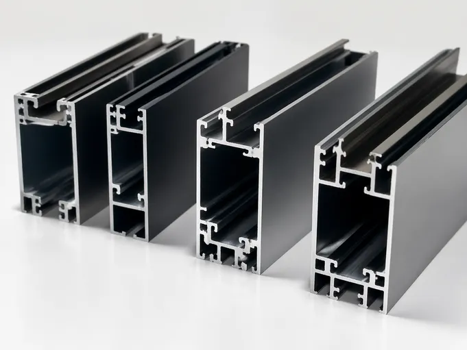 6063-T5 aluminum extrusion profile cross-section for commercial door frames