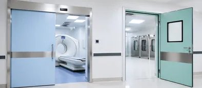 Lead-lined and cleanroom specialty doors for hospital radiology and sterile processing