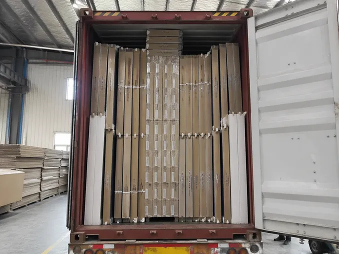KD double commercial door sets packed for container shipping