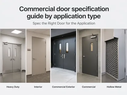 Commercial door specification guide by application type