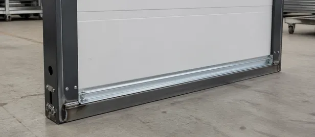 3mm steel channel insert bottom rail reinforcement on industrial door