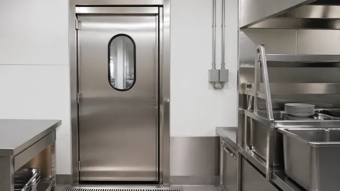 304 stainless steel restaurant door for food-contact kitchen zones