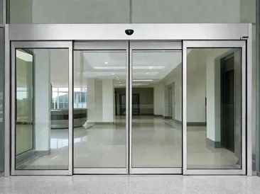 Aluminum body sliding commercial door 6063-T5 anodized finish