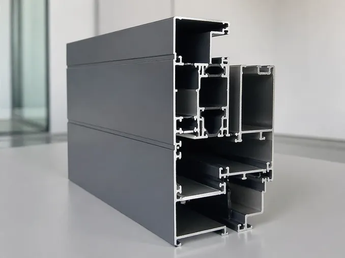 6063-T5 aluminum extrusion profile cross-section for storefront commercial door frame