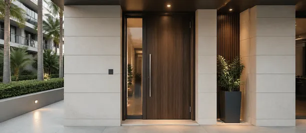 Specialty exterior doors for hotels and luxury residential developments
