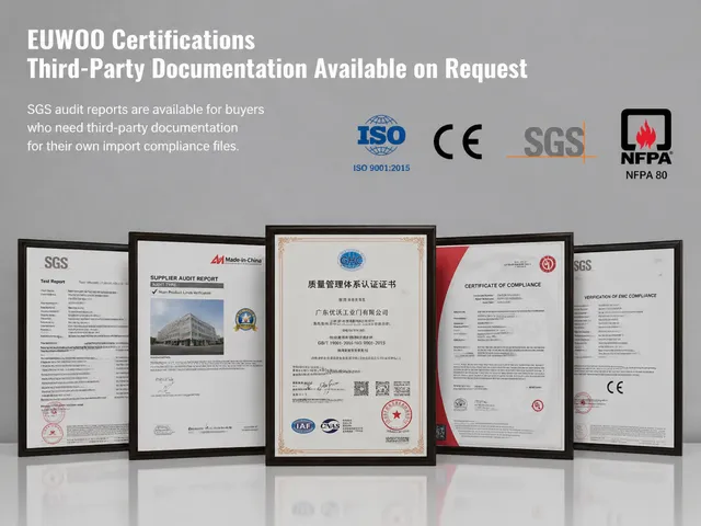 EUWOO quality inspection and certification documentation