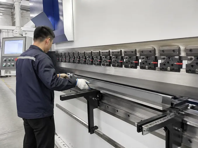 CNC press brake forming fire door frame to ±0.5mm tolerance at EUWOO factory