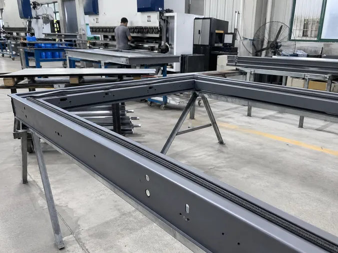 EUWOO factory-direct steel fire door frame with intumescent seal, CNC-formed to ±0.5mm tolerance