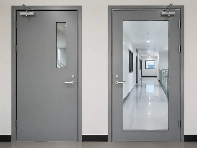 Glass fire door versus steel fire door comparison for distributor selection