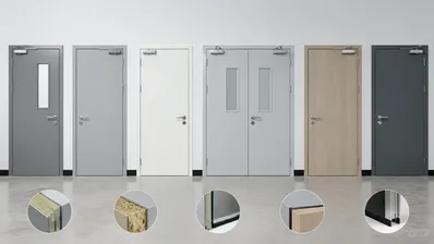 Steel fire door — SPCC body with mineral wool core