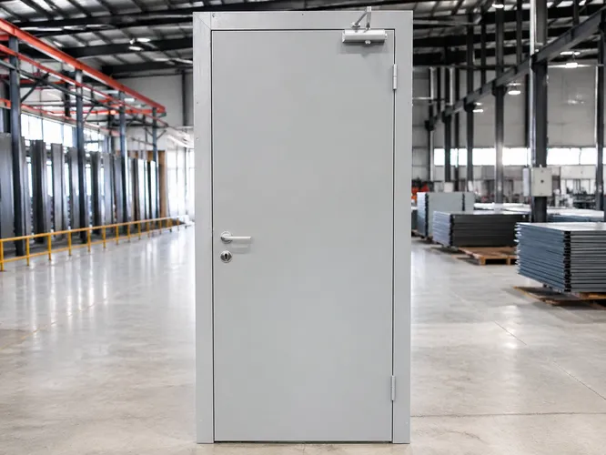 EUWOO single leaf fire door — FD30 to FD120 rated, NFPA 80 and CE certified, 1.0–1.5mm SPCC steel body