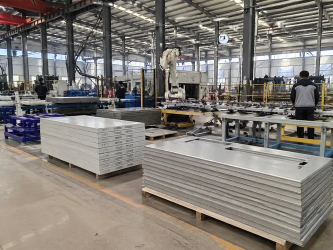 EUWOO factory floor showing steel and fire door production lines in Luoyang, China