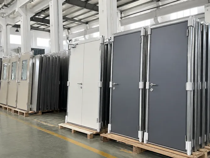 EUWOO finished steel and fire doors ready for export