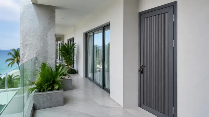 Hotel and resort construction project with aluminium security doors