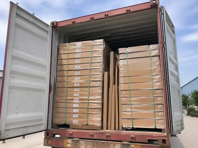 Commercial security doors loaded in KD flat-pack format for 40HQ container export