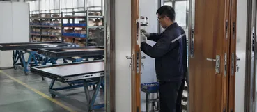 Multi-point lock hardware factory pre-installation on security door