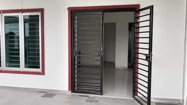 Steel grill security door with ventilation-friendly construction