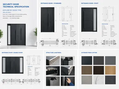 EUWOO security door technical specification catalog preview