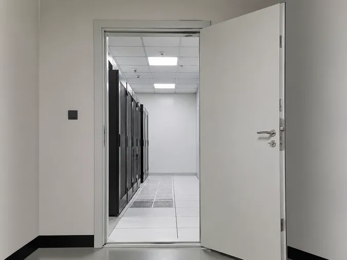 EUWOO interior security door — cold-rolled SPCC steel with multi-point locking for server rooms and secure zones