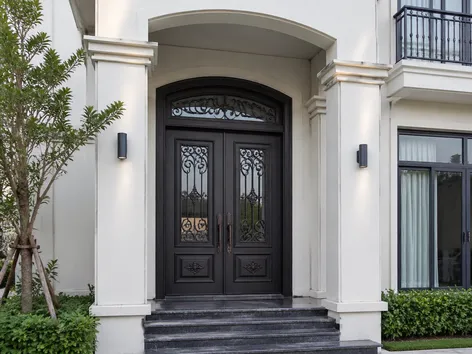 Premium iron security door installed at high-end residential property in Southeast Asia
