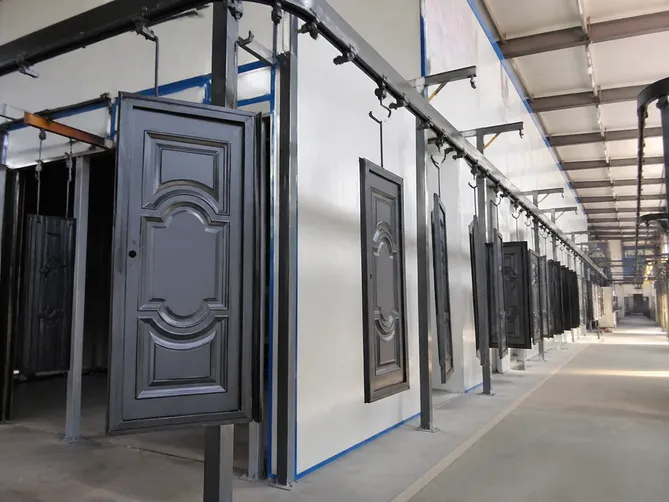 EUWOO iron security door factory — casting and finishing production line
