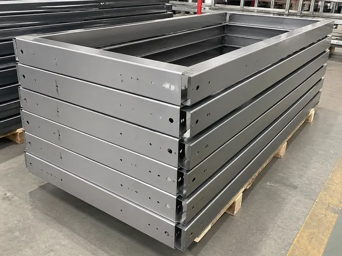 Reinforced steel security door frame — 1.5mm cold-rolled SPCC construction with anchor bolt pattern