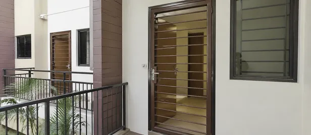 Security grill doors installed in tropical residential construction in Southeast Asia