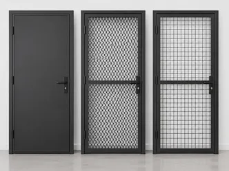 Steel security door cold-rolled solid panel