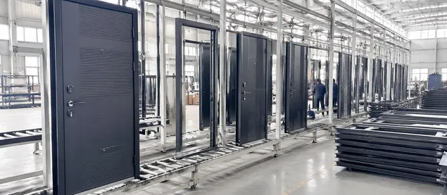 Private-label branded steel security door production line for export distributors