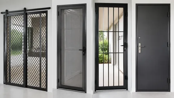 Sliding Security Door — track-mounted for wide openings