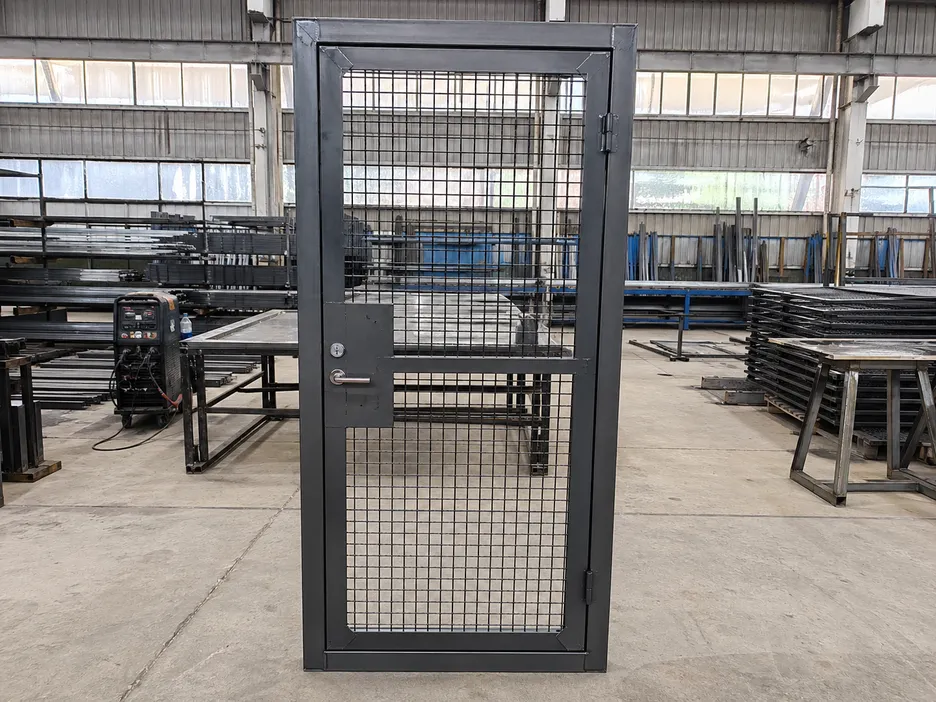 EUWOO wire mesh security door — welded wire panel in reinforced steel frame