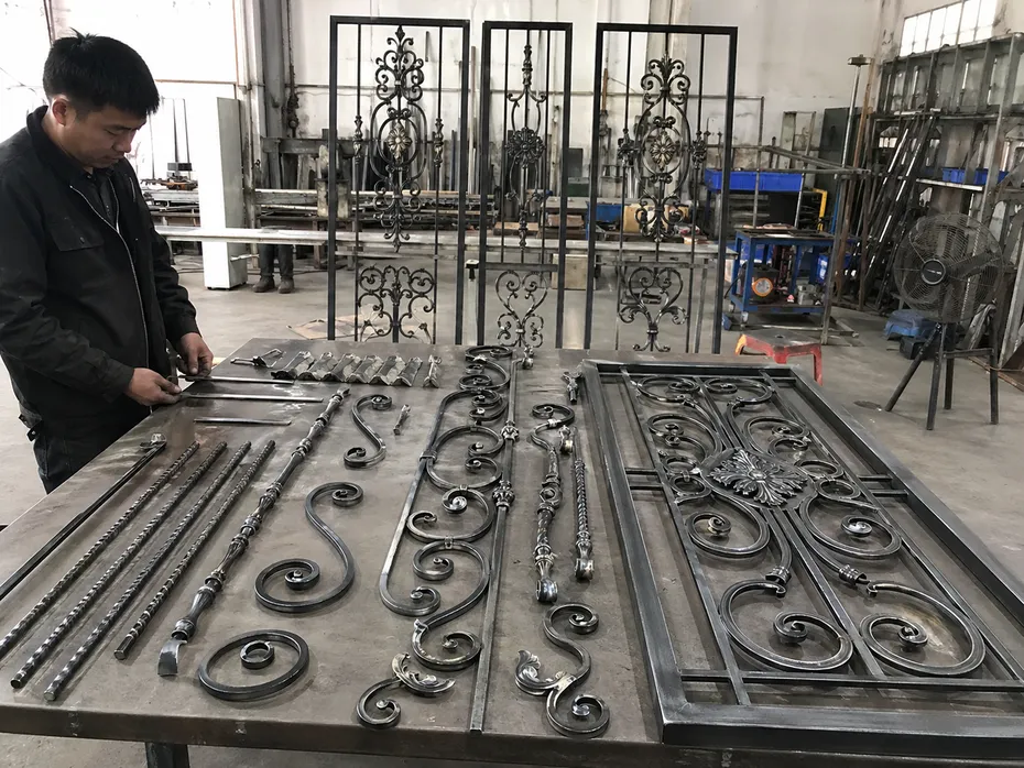 Custom wrought iron ornamental panel profiles and scroll design options