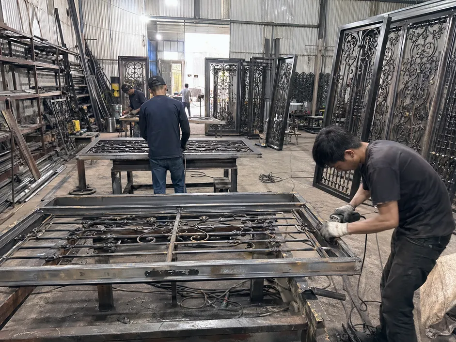 EUWOO wrought iron security door manufacturing facility