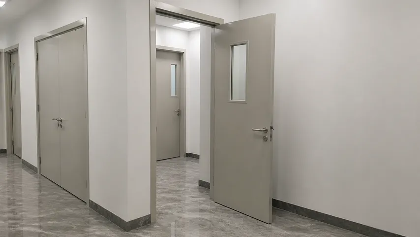 Interior steel door for internal partitions and corridor applications