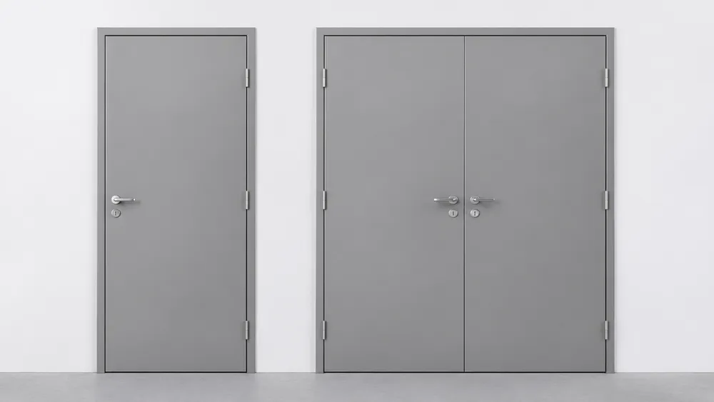 Standard steel door cold-rolled SPCC body single and double leaf